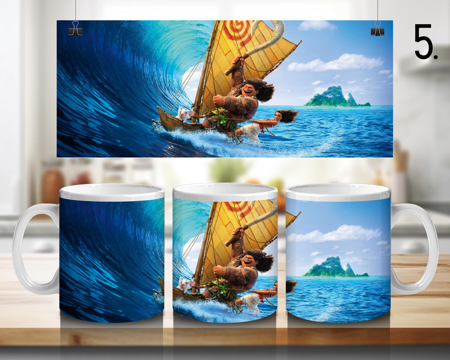Moana | 100% CERAMIC MUG, 11Oz = 330ml