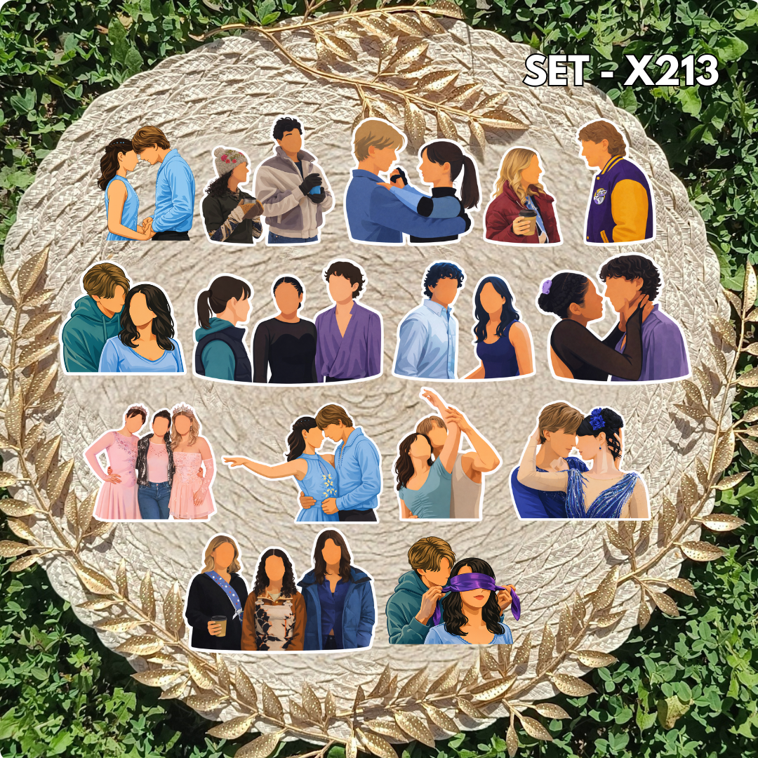 Zestaw naklejek Miłość na lodzie / Love on Ice – serial romantyczny