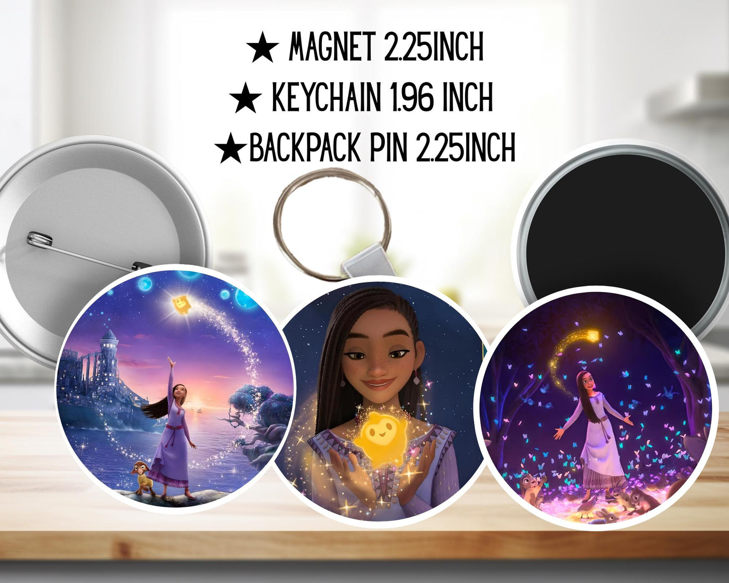 Wish | Backpack pin | Magnet | Keychain