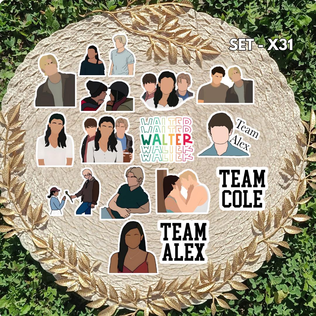 My Life with the Walter Boys Stickers | Netflix Romance Vinyl Pack | Jackie, Alex & Cole