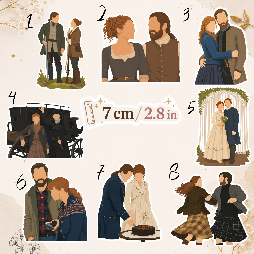Naklejka – Outlander, Brianna & Roger