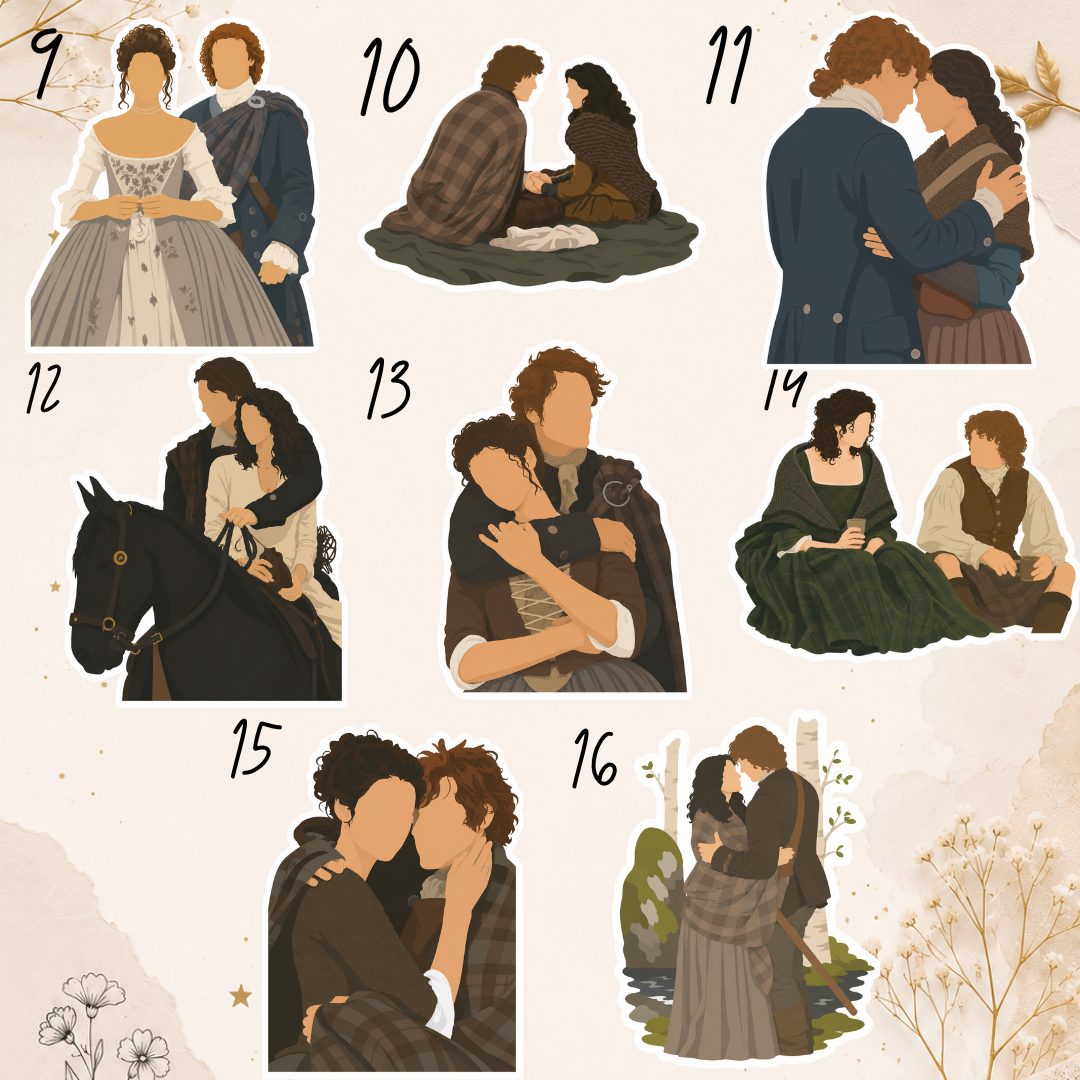 Naklejka – Outlander, Jamie & Claire