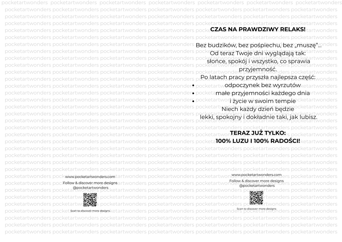 Kartka okolicznościowa – Emerytka / Retirement for Her