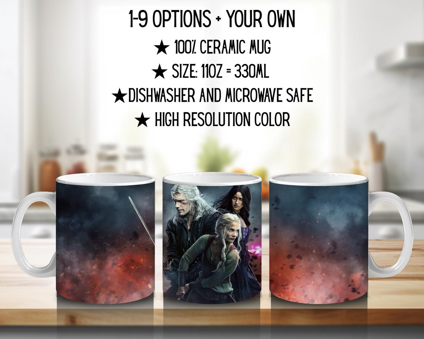 The Witcher | 100% CERAMIC MUG, 11Oz = 330ml