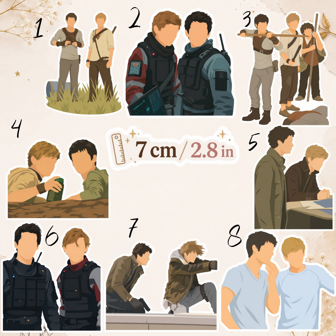Naklejka – Więzień labiryntu / The Maze Runner, Newt & Thomas