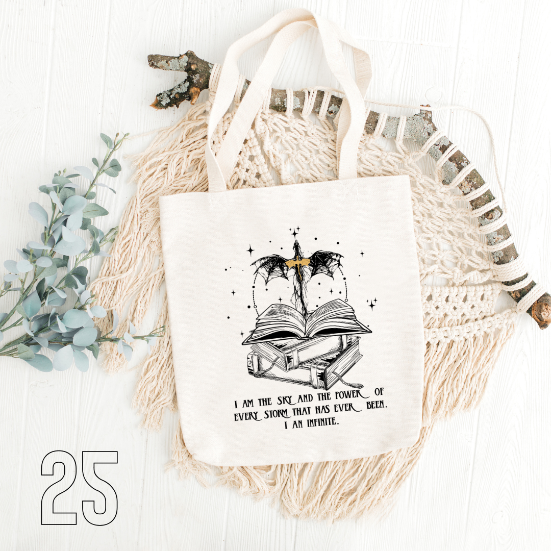 Fourth Wing, Iron Flame, Onyx Storm - 100% Cotton | Tote Bag