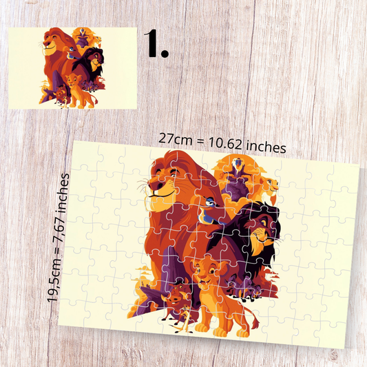 Puzzle Król Lew / The Lion King – Simba, Nala, Timon i Pumba