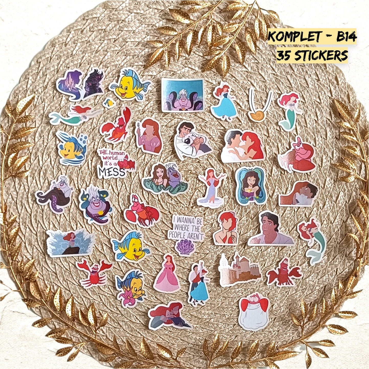 The Little Mermaid Stickers | Disney Princess Vinyl Pack | Ariel