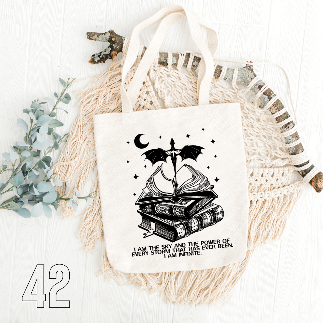 Fourth Wing, Iron Flame, Onyx Storm - 100% Cotton | Tote Bag