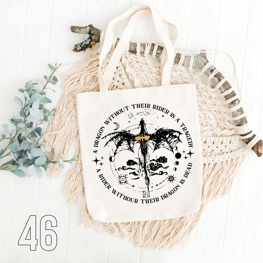 Fourth Wing, Iron Flame, Onyx Storm - 100% Cotton | Tote Bag