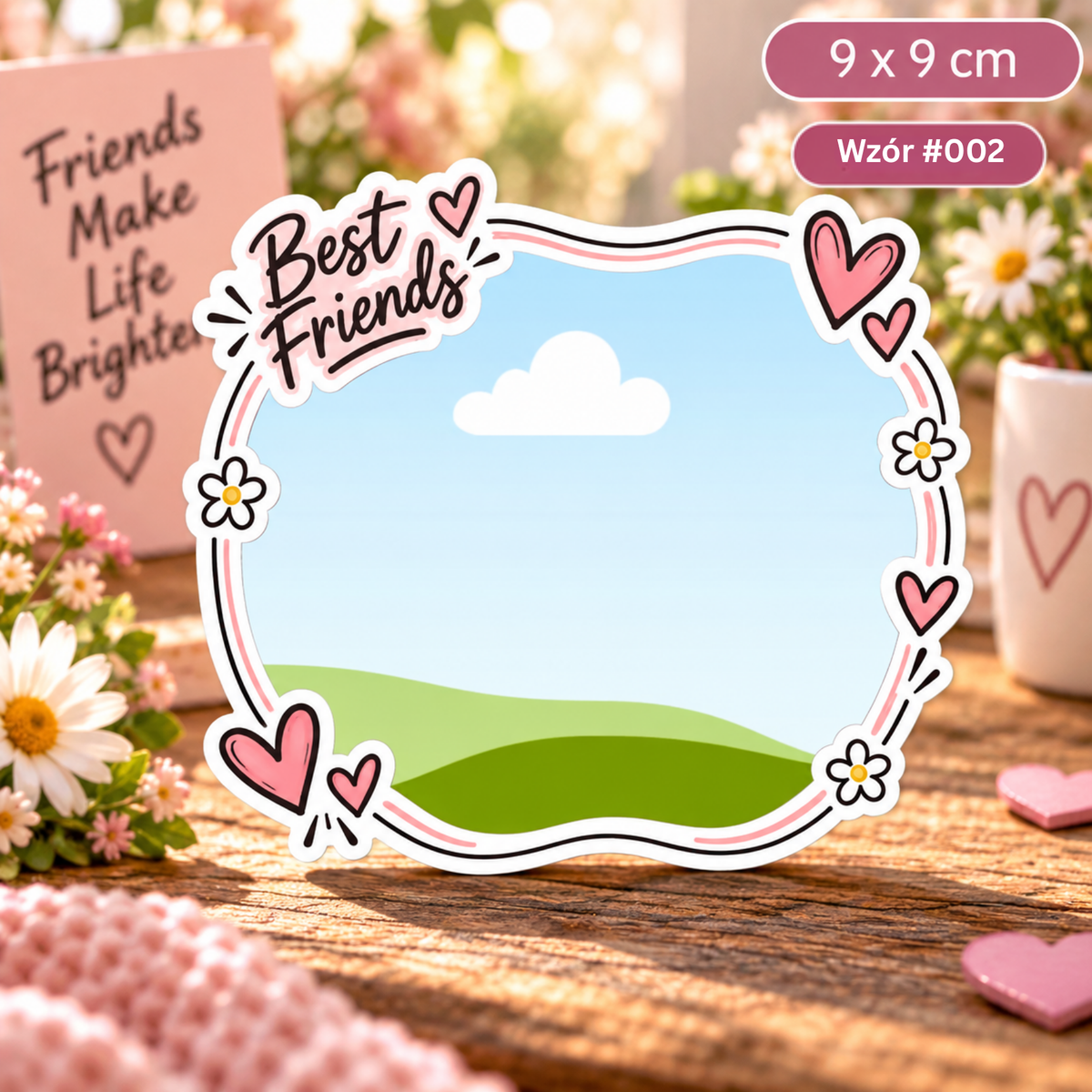 Personalizowany magnes ze zdjęciem dla przyjaciół – Best Friends