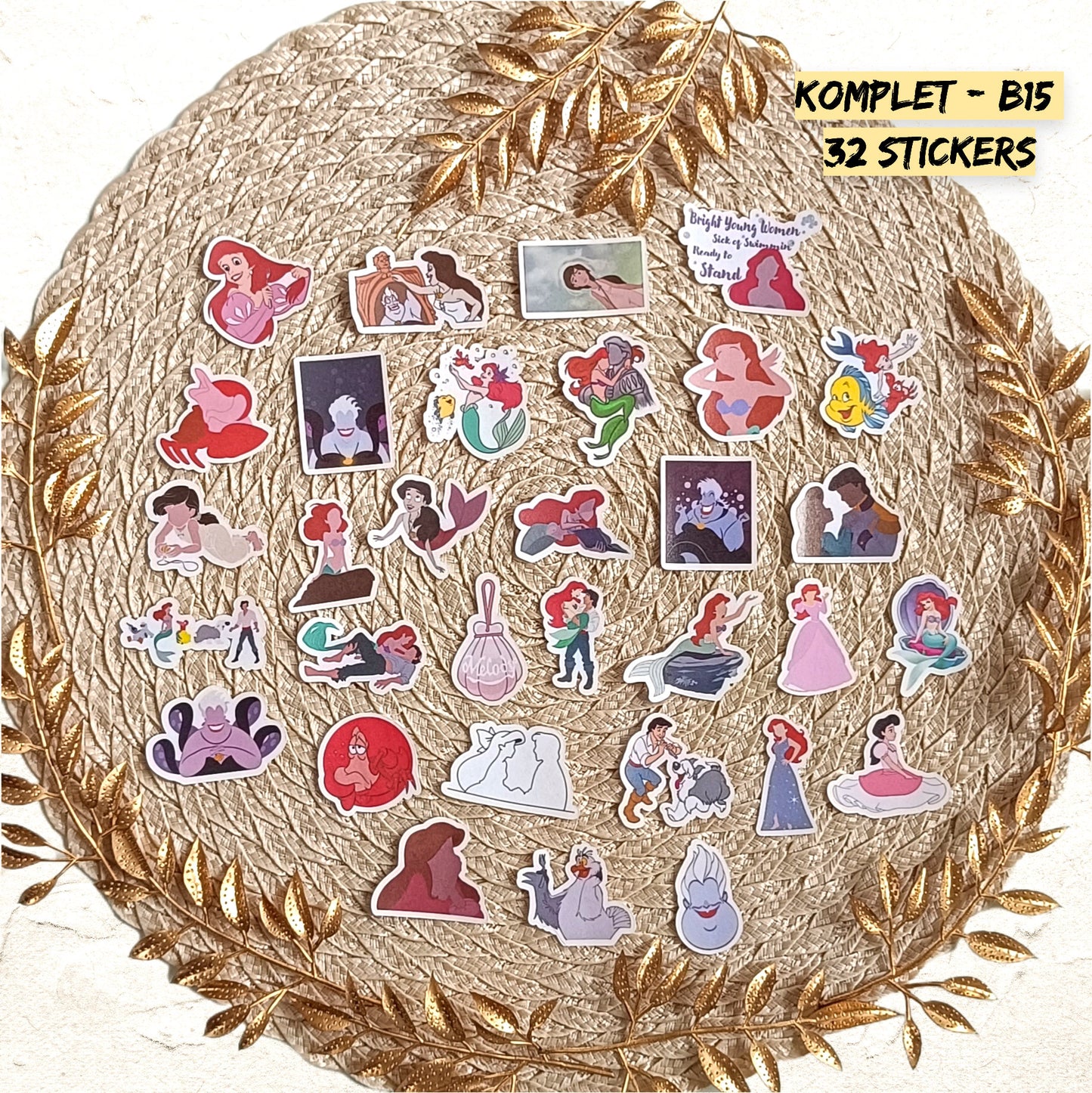 The Little Mermaid Stickers | Disney Princess Vinyl Pack | Ariel