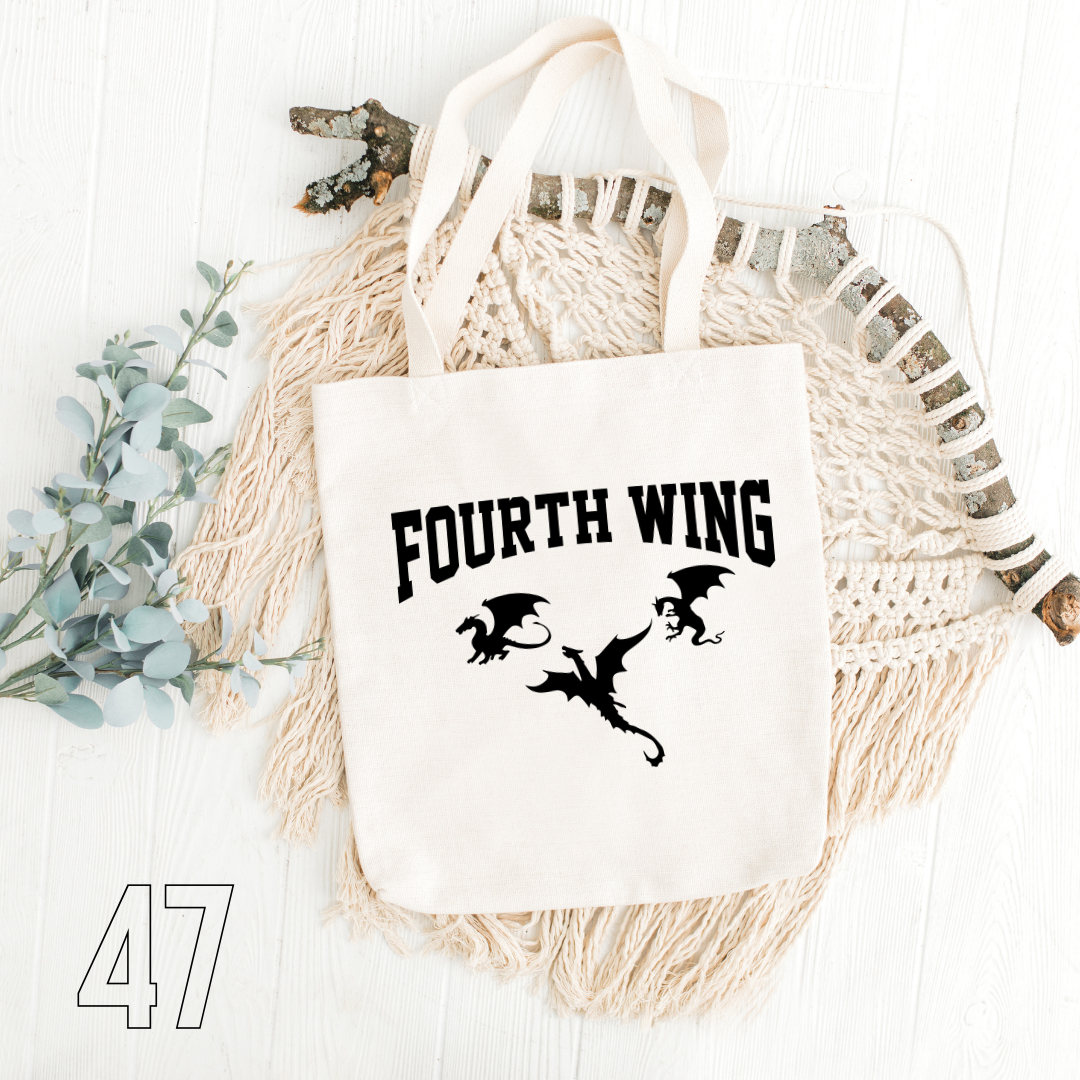 Fourth Wing, Iron Flame, Onyx Storm - 100% Cotton | Tote Bag