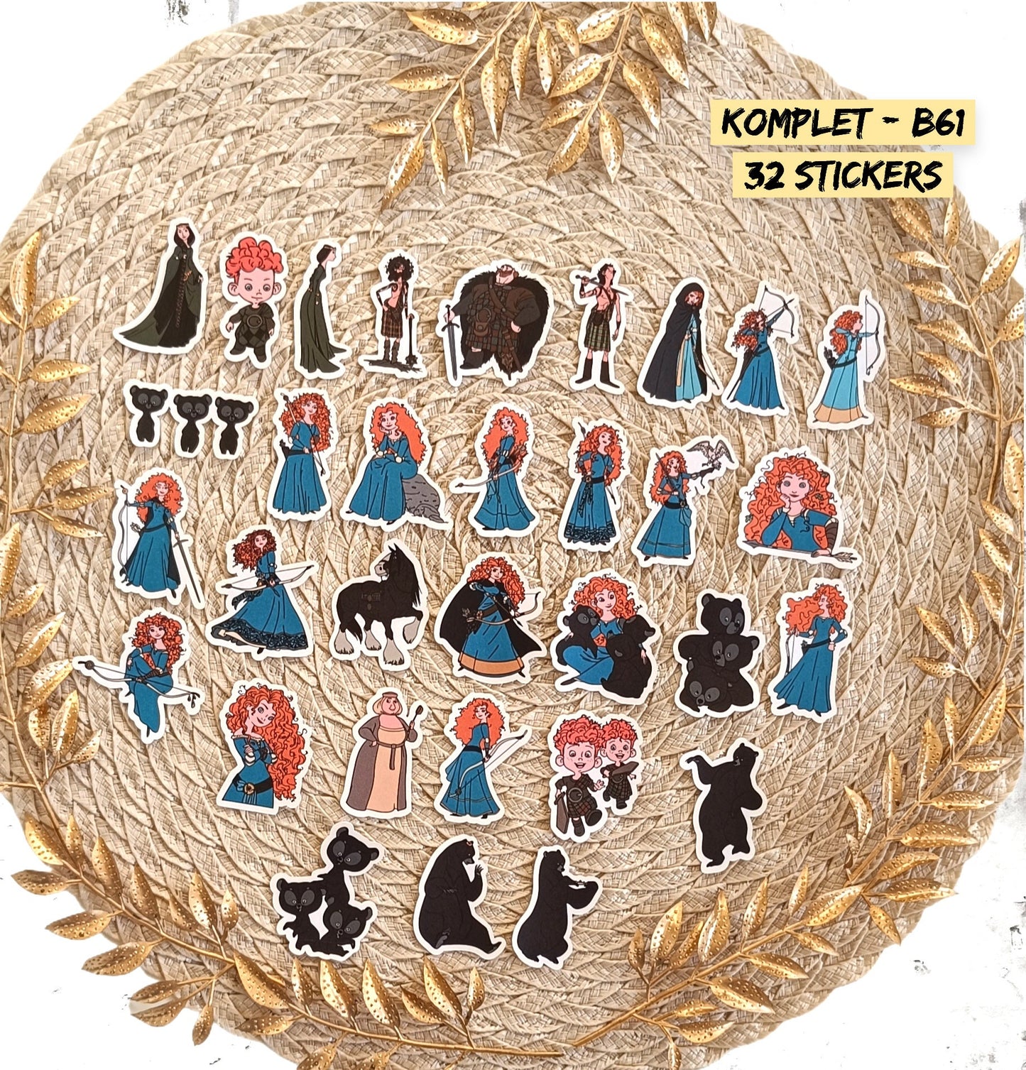Brave Stickers | Merida Disney Princess Vinyl Pack