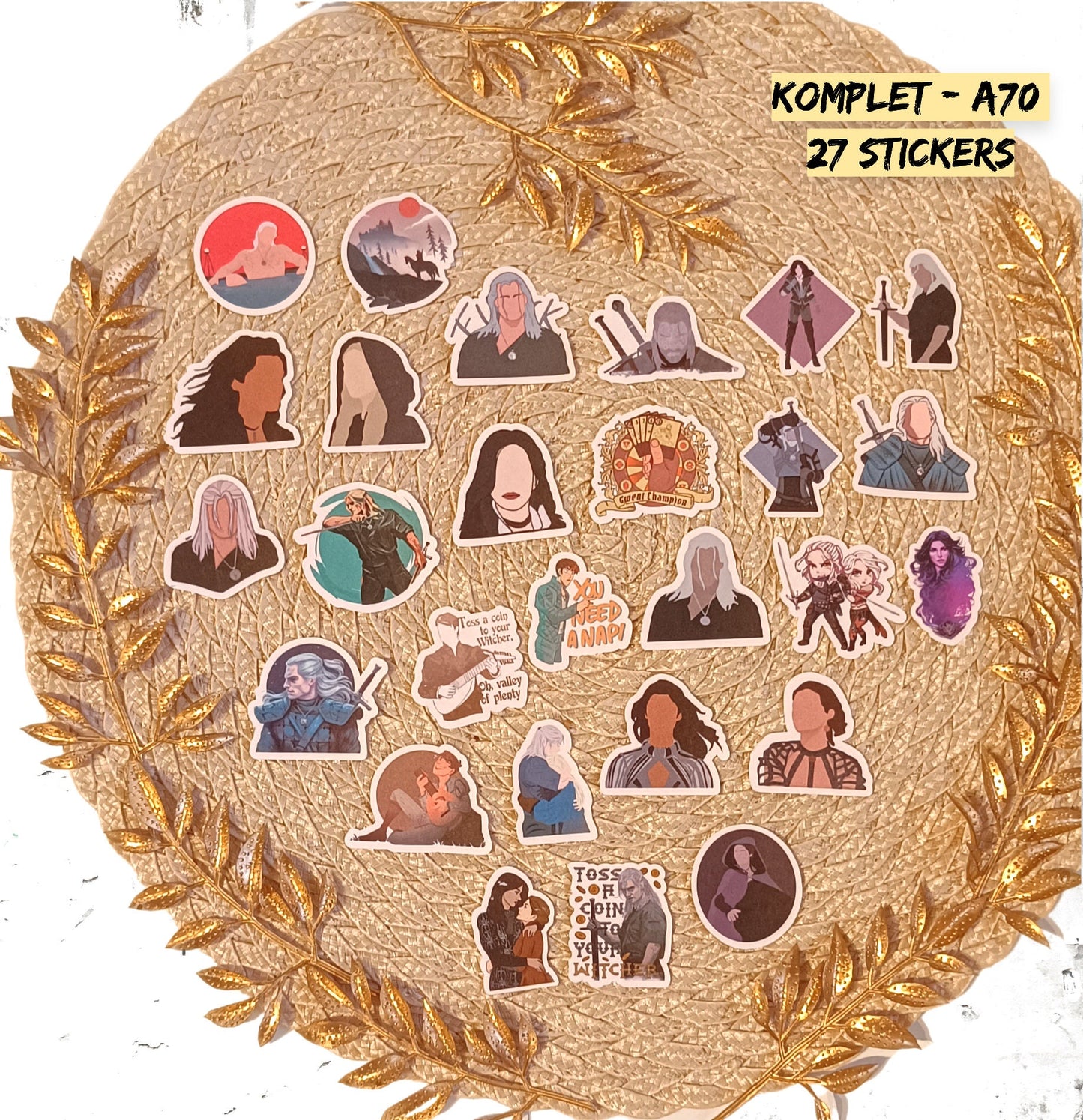 The Witcher Stickers | Netflix Vinyl Pack | Geralt & Yennefer