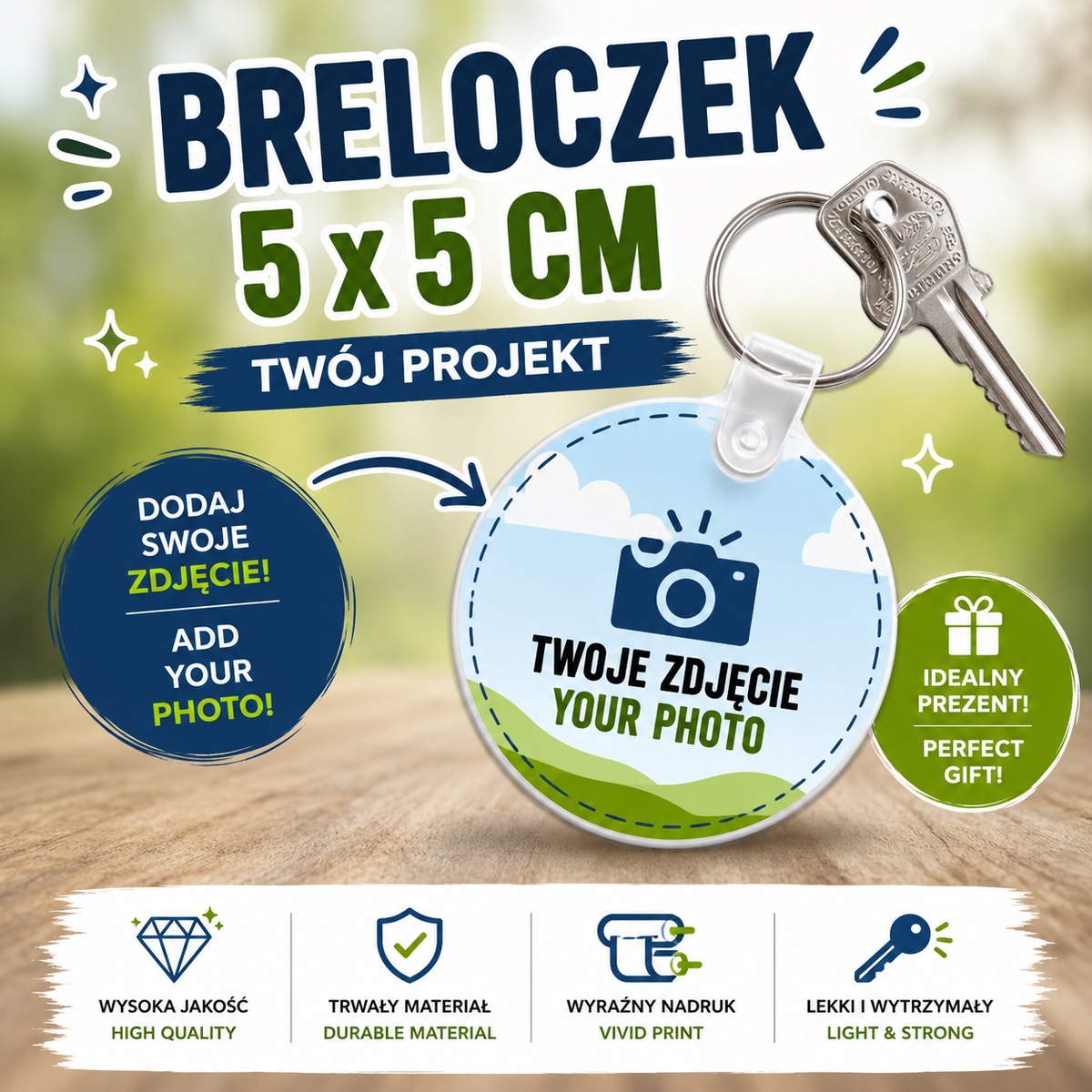 Breloczek z własnym zdjęciem / Custom Photo Keychain