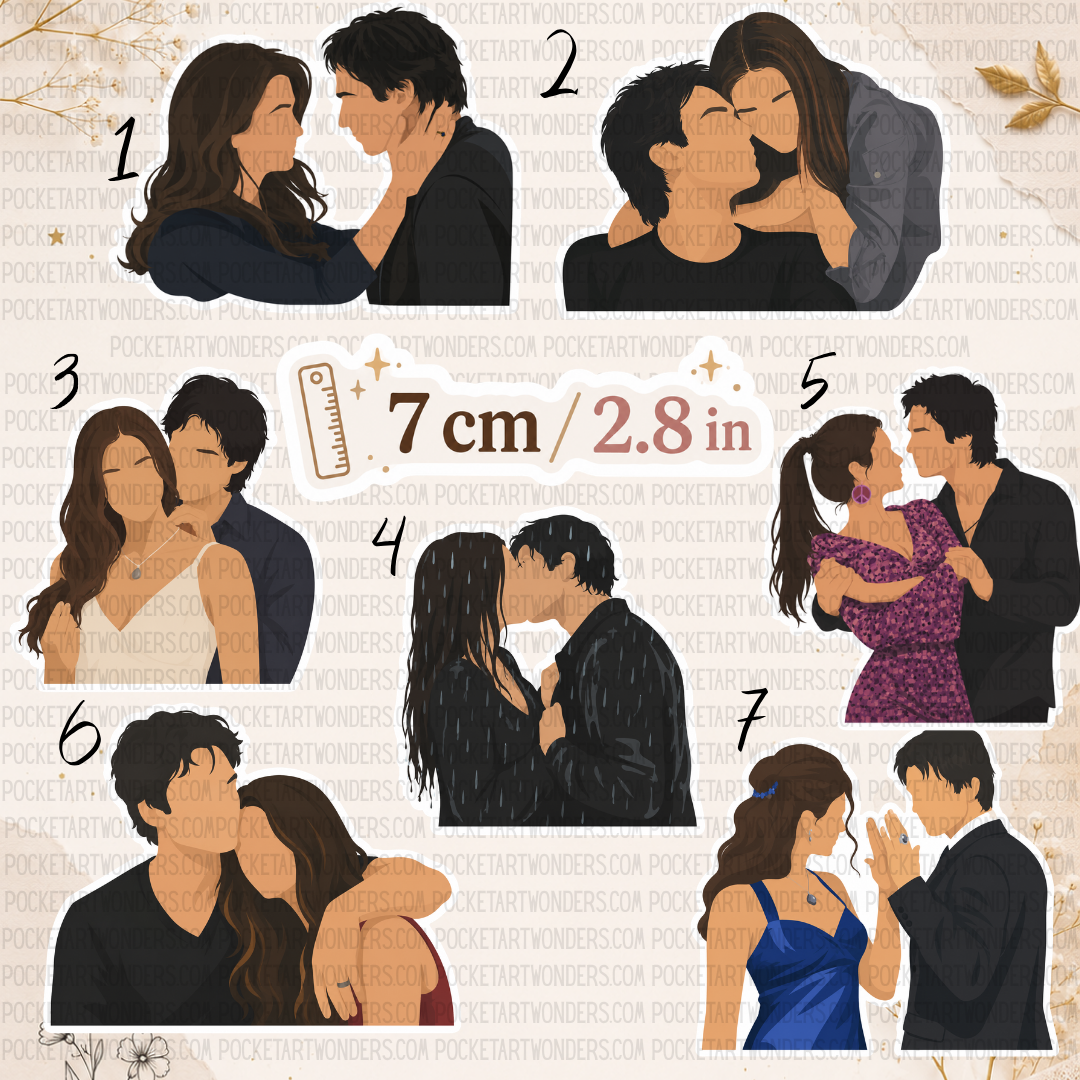 Naklejka – Pamiętniki wampirów / The Vampire Diaries, Damon and Elena