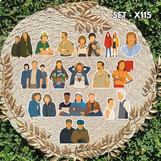 Zestaw naklejek Stranger Things / Stranger Things – Hawkins, Eleven, Upside Down