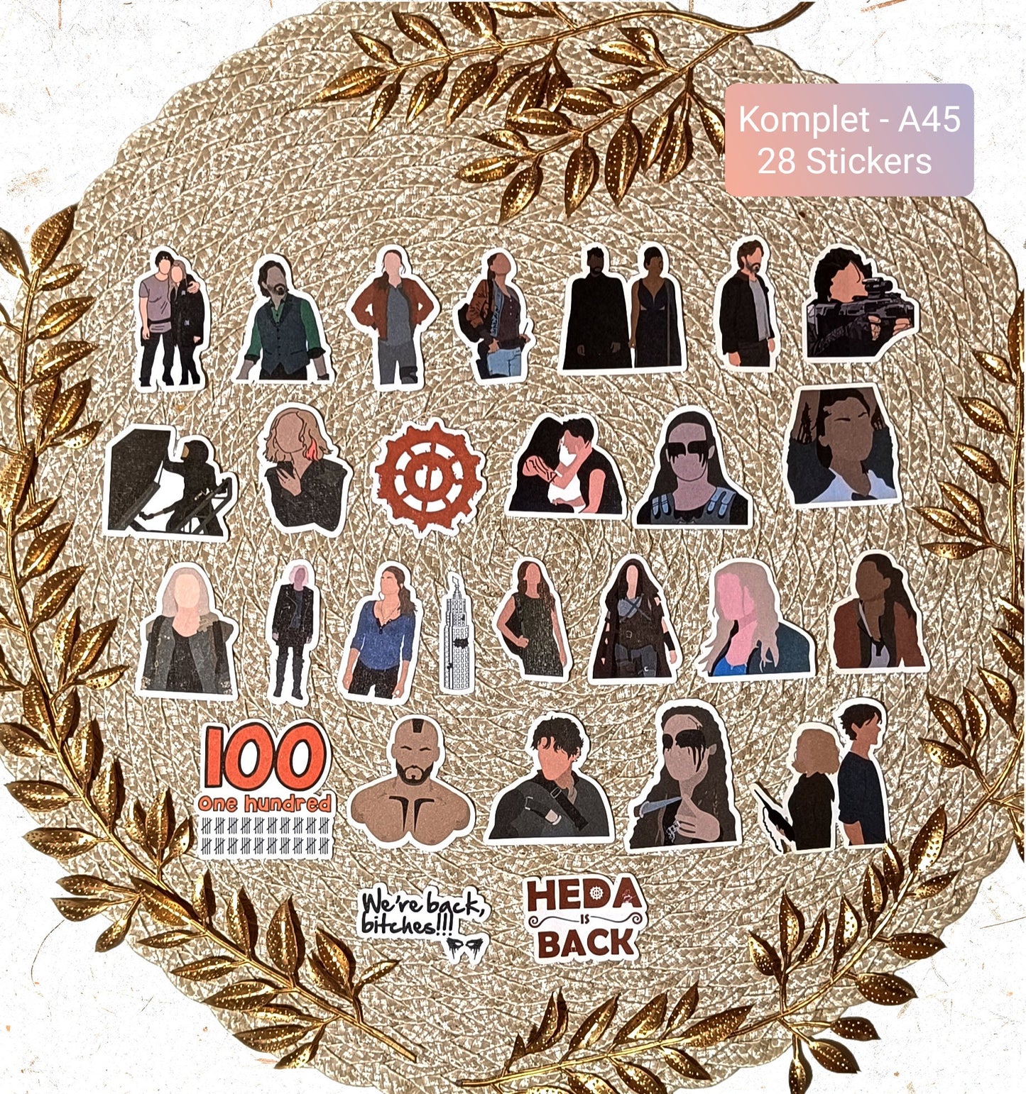 The 100 Stickers | Netflix Sci-Fi Vinyl Pack | Clarke, Bellamy & Octavia