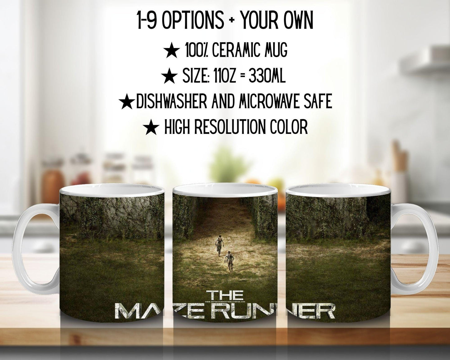 The Maze Runner | 100% CERAMIC MUG, 11Oz = 330ml