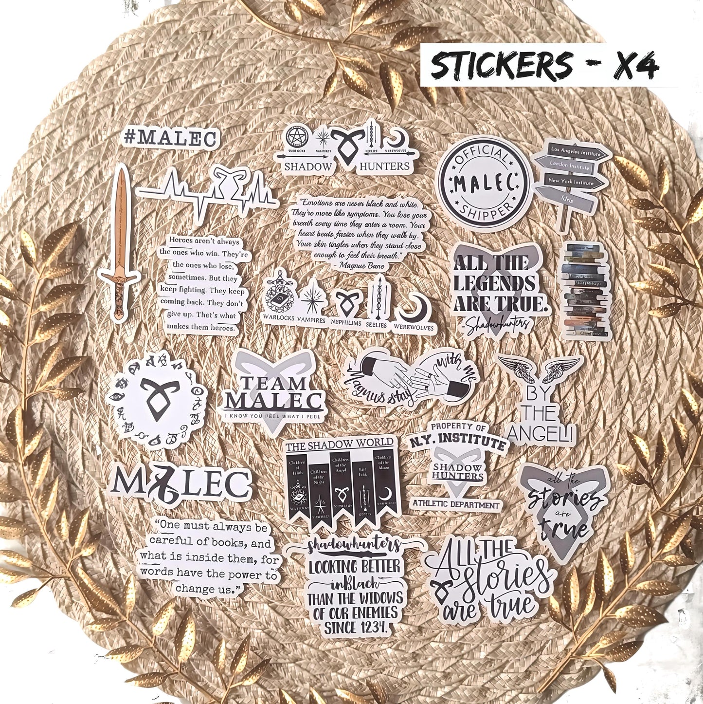 Shadowhunters Stickers | Mortal Instruments Vinyl Sticker Pack