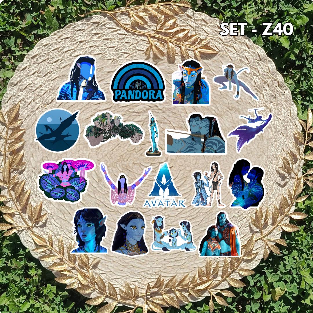 Zestaw naklejek Avatar / Avatar – Pandora, Neytiri i Jake Sully