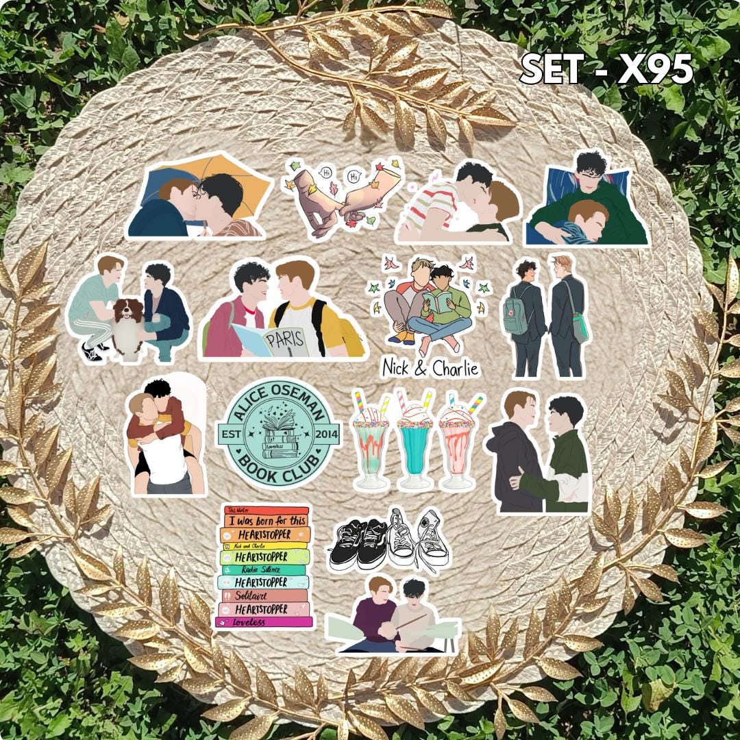 Zestaw naklejek Heartstopper / Heartstopper – Nick Nelson i Charlie Spring