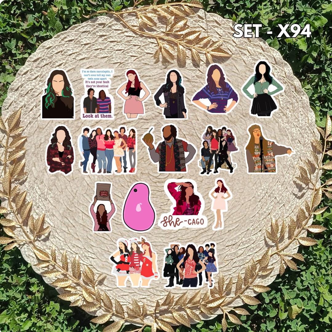 Zestaw naklejek Victoria znaczy zwycięstwo / Victorious – Tori Vega, Jade West, Beck Oliver