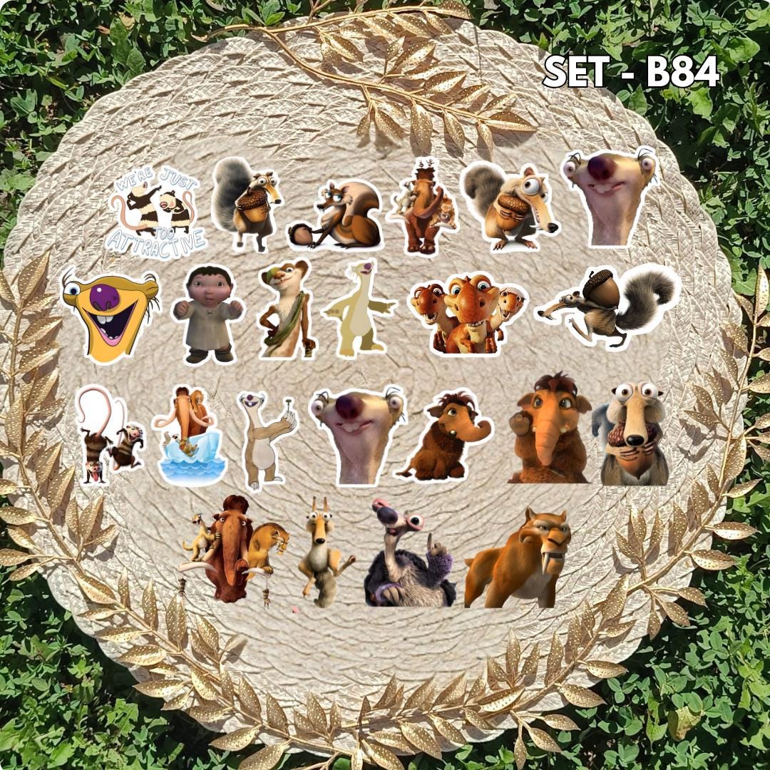 Zestaw naklejek – Epoka lodowcowa / Ice Age