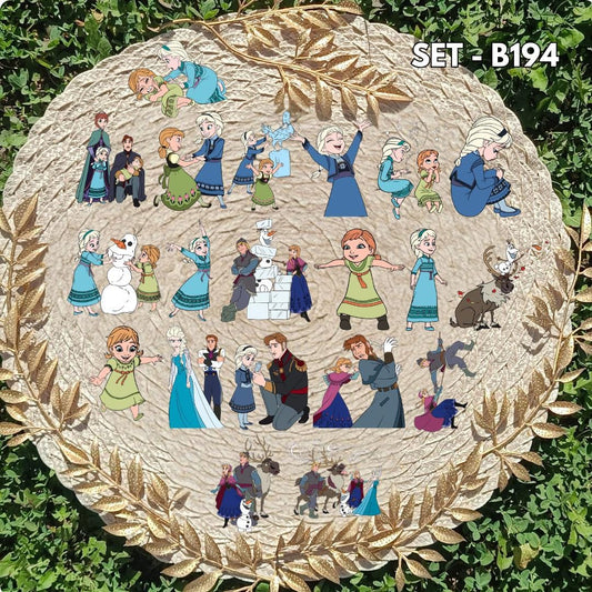 Zestaw naklejek Kraina Lodu / Frozen – Elsa, Anna i Olaf