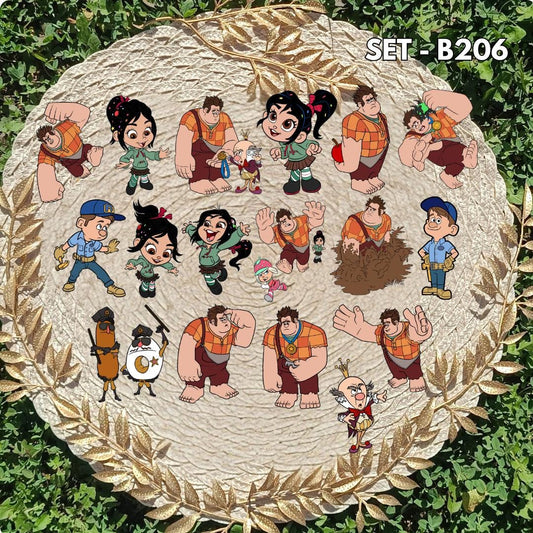 Zestaw naklejek Ralph Demolka / Wreck-It Ralph – Ralph i Vanellope