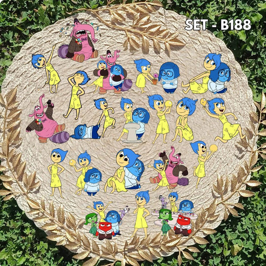 Zestaw naklejek W głowie się nie mieści / Inside Out – Joy, Sadness, Anger