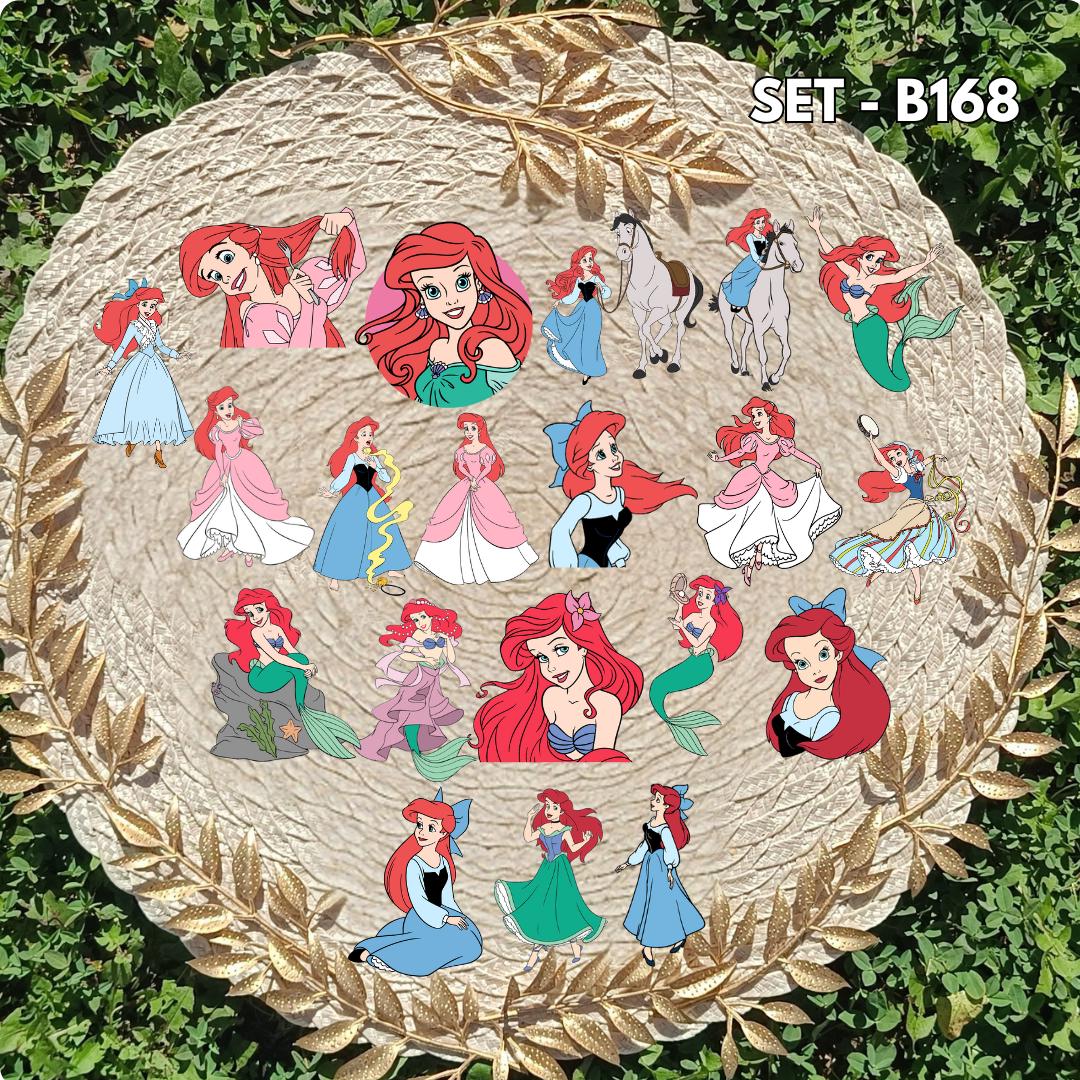 Zestaw naklejek – Mała Syrenka / The Little Mermaid