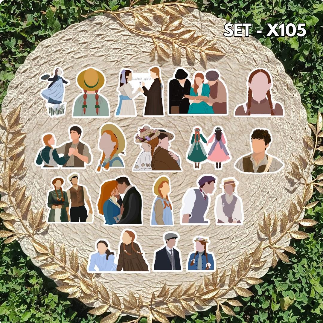 Anne, not Anna / Anne with an E Sticker Set – Anne Shirley, Gilbert Blythe