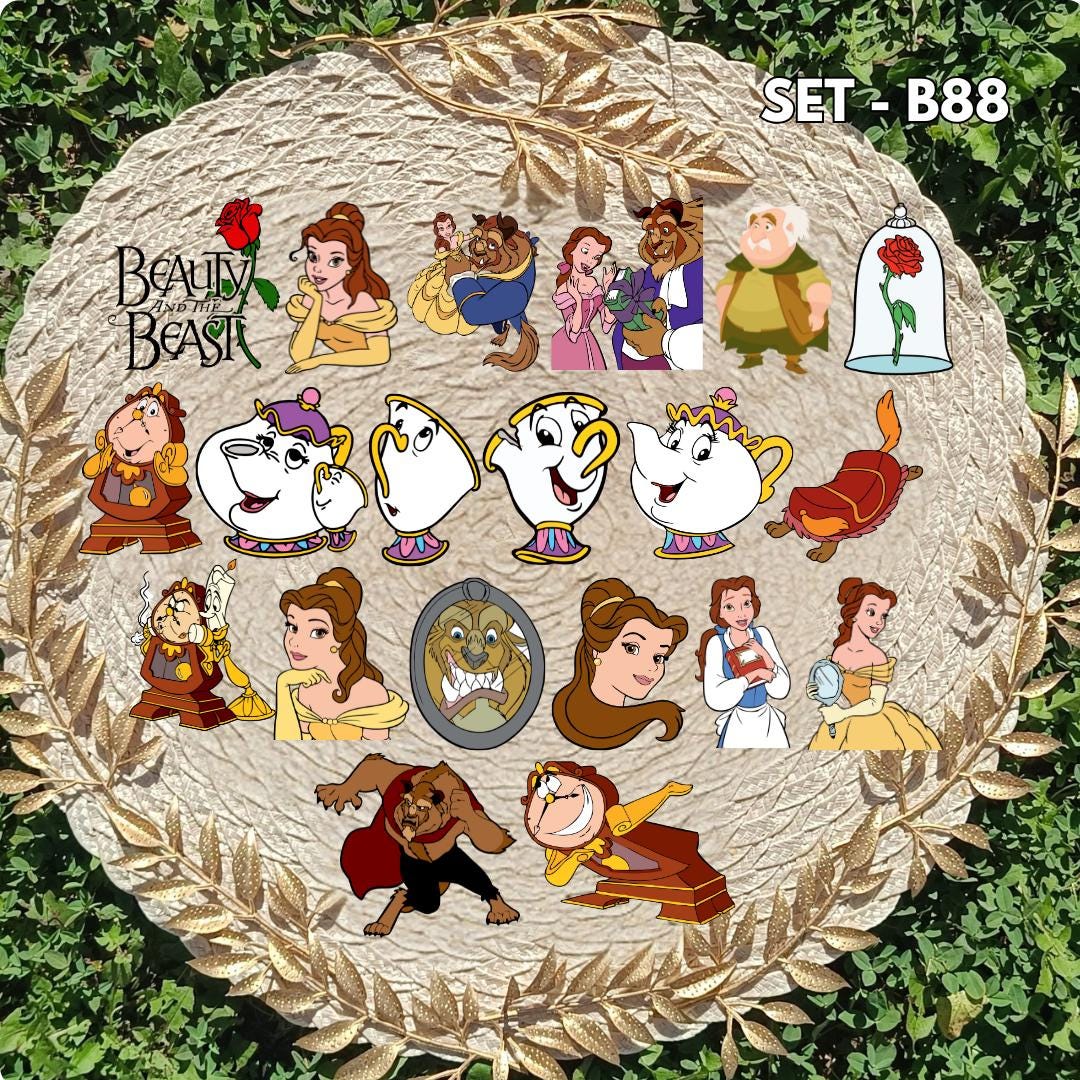 Sticker Set - Beauty and the Beast