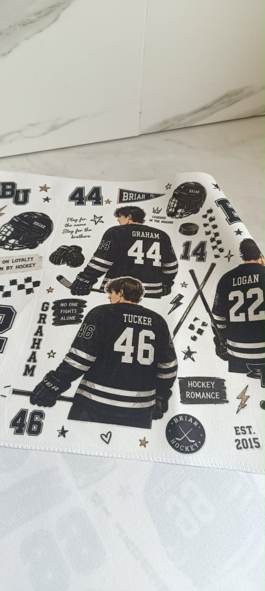 Briar University Inspired Towel – Hockey Romance Aesthetic – Off Campus Inspired