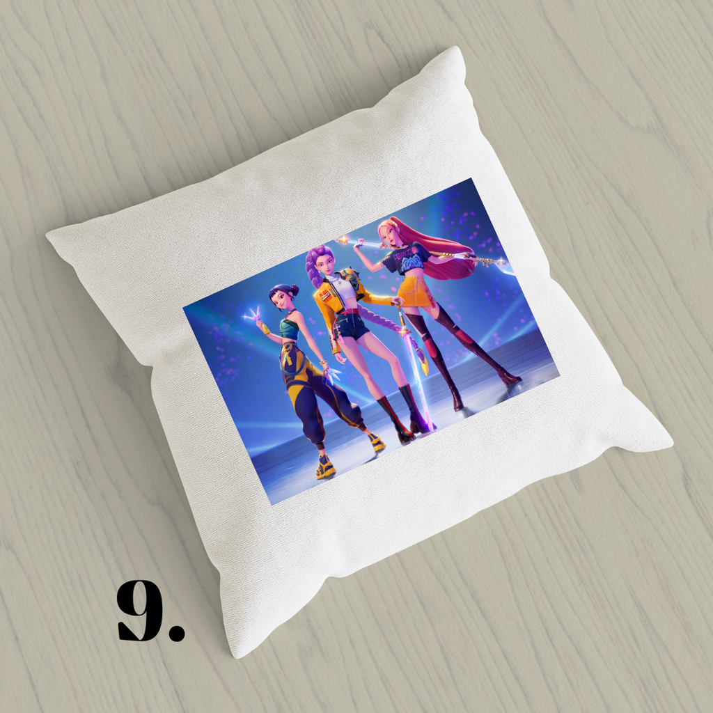 K-Pop Demon Hunters, Suho, Hana, Jiyoon, Netflix 2025 | Inspired Pillow Cover | 15x15in Sublimation Microfiber Cushion Case