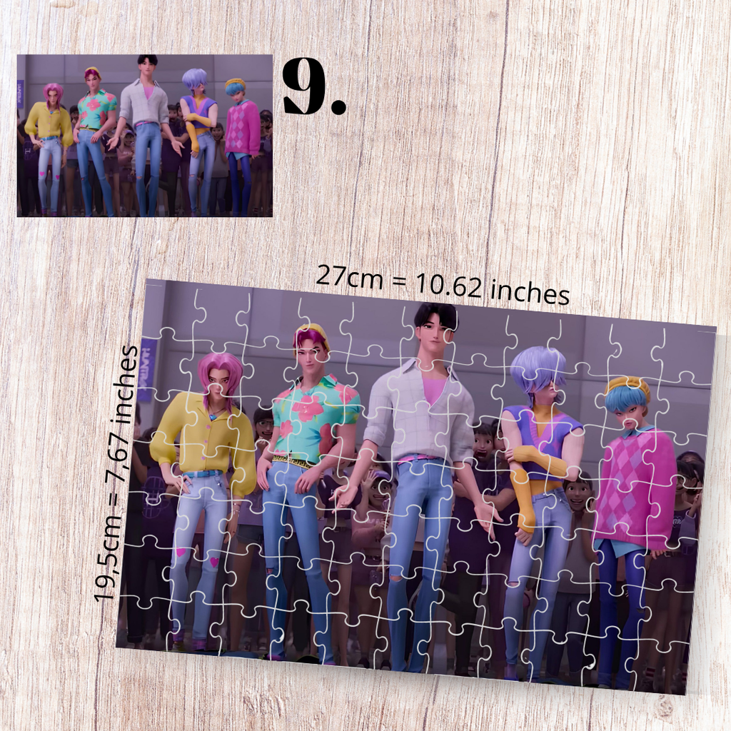 K-Pop Demon Hunters Inspired Puzzle | 88 Piece Fan Art | Sony Pictures Animation Aesthetic Collectible | Sun-Hee & Bora | Korean Fantasy Puzzle Gift