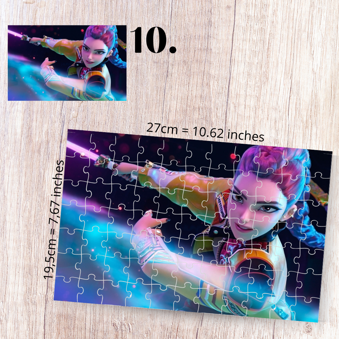 K-Pop Demon Hunters Inspired Puzzle | 88 Piece Fan Art | Sony Pictures Animation Aesthetic Collectible | Sun-Hee & Bora | Korean Fantasy Puzzle Gift