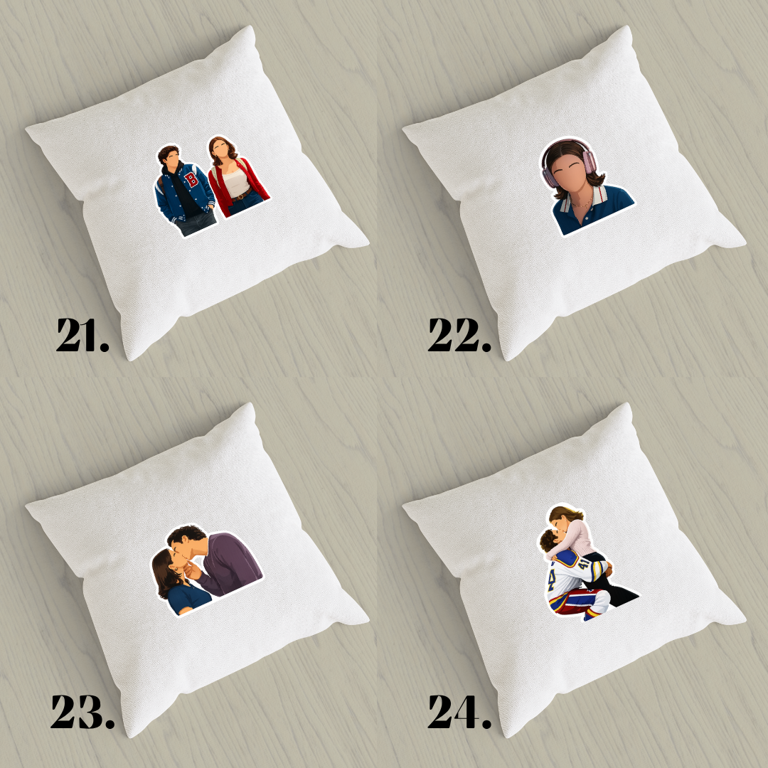 Off Campus pillowcase - hockey romance and BookTok aesthetic