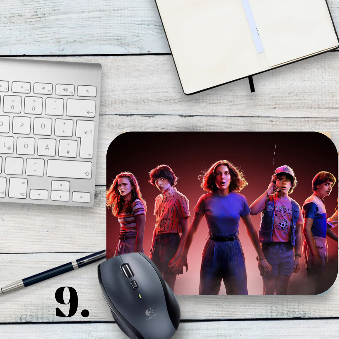 Podkładka pod mysz Stranger Things / Stranger Things – serial Netflix, Hawkins, Eleven
