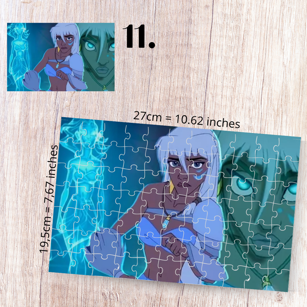 Atlantis: The Lost Empire Inspired Puzzle | 88 Piece Fan Art | Disney Aesthetic Collectible | Milo Thatch & Kida | Fan-Made Sublimation Puzzle Gift