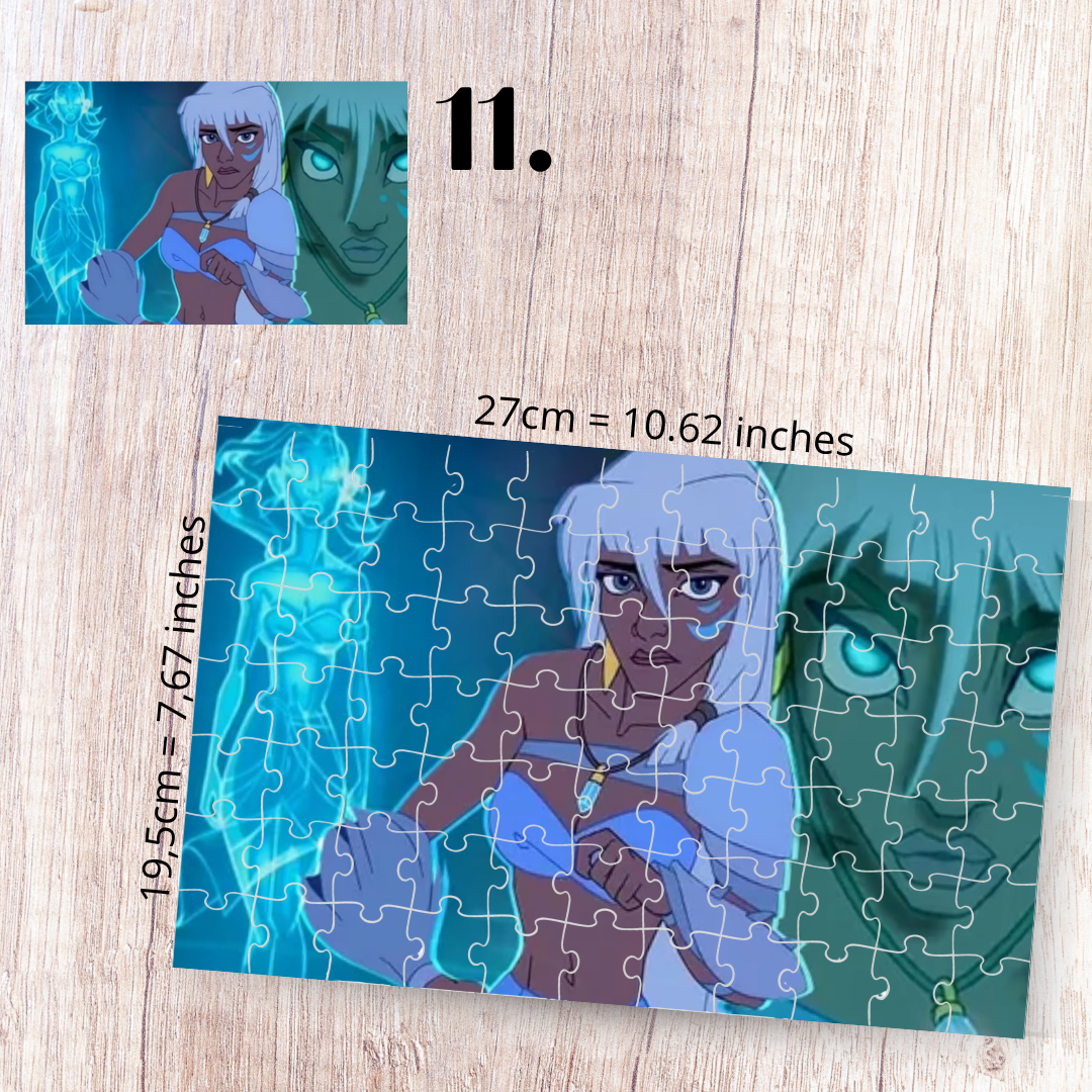 Atlantis: The Lost Empire Inspired Puzzle | 88 Piece Fan Art | Disney Aesthetic Collectible | Milo Thatch & Kida | Fan-Made Sublimation Puzzle Gift