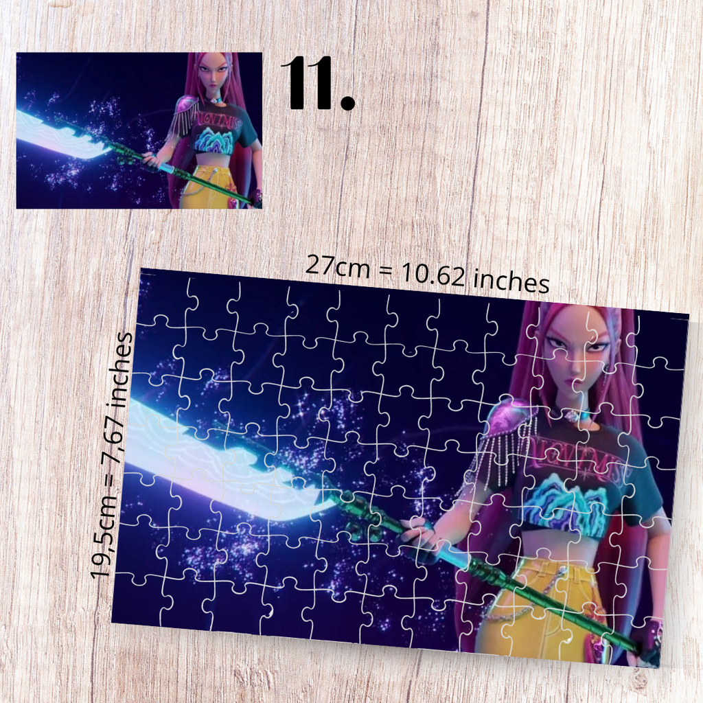 K-Pop Demon Hunters Inspired Puzzle | 88 Piece Fan Art | Sony Pictures Animation Aesthetic Collectible | Sun-Hee & Bora | Korean Fantasy Puzzle Gift