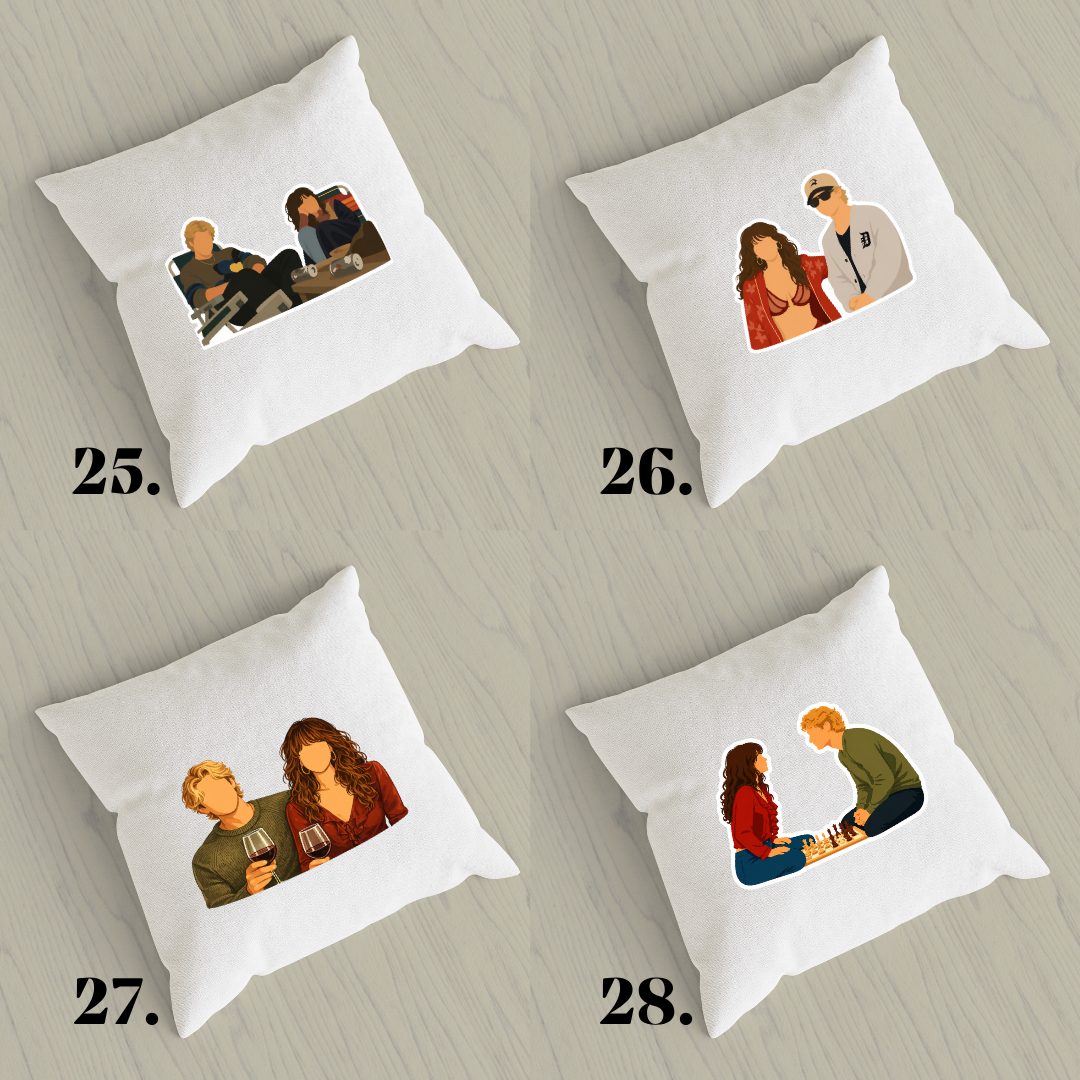 Off Campus pillowcase - hockey romance and BookTok aesthetic