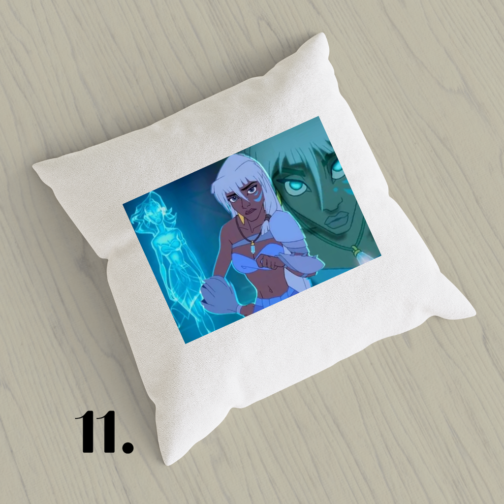 Atlantis: The Lost Empire, Kida, Milo Thatch, Disney 2001 | Inspired Pillow Cover | 15x15in Sublimation Microfiber Cushion Case