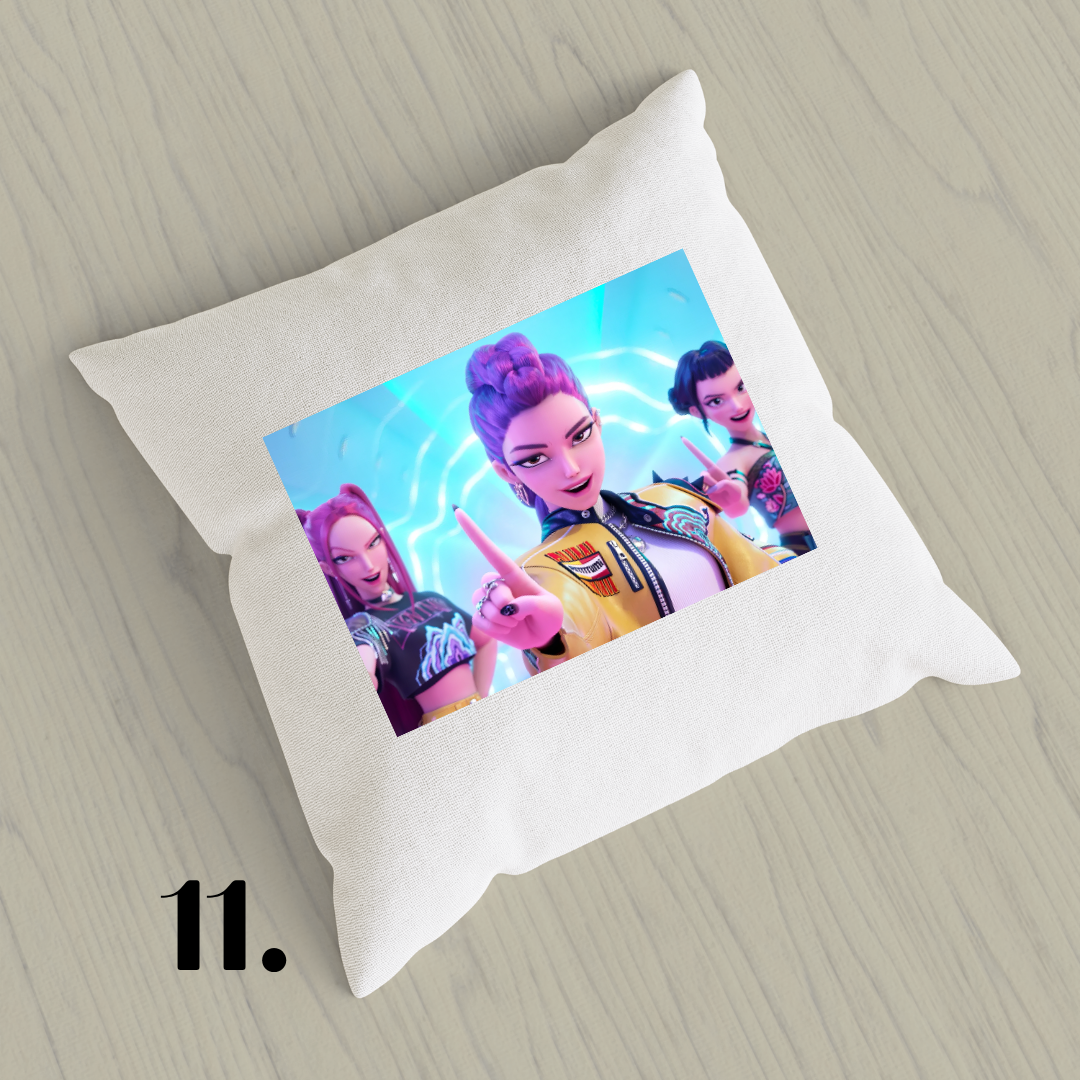 K-Pop Demon Hunters, Suho, Hana, Jiyoon, Netflix 2025 | Inspired Pillow Cover | 15x15in Sublimation Microfiber Cushion Case