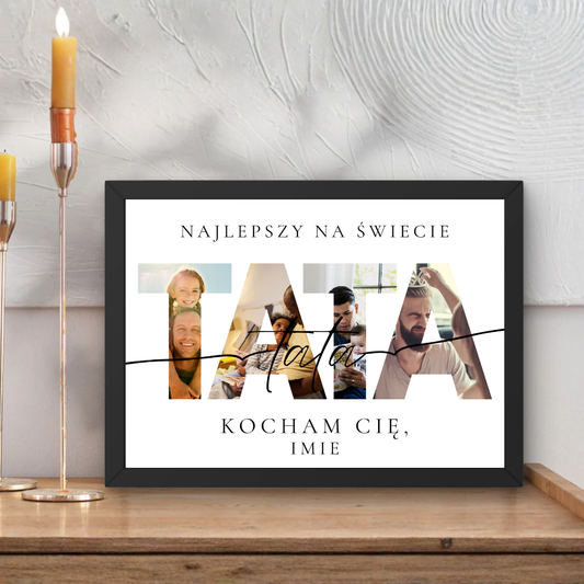 Personalizowany Plakat dla Taty ze Zdjęciami A3 – Prezent dla Taty | Dad Photo Poster