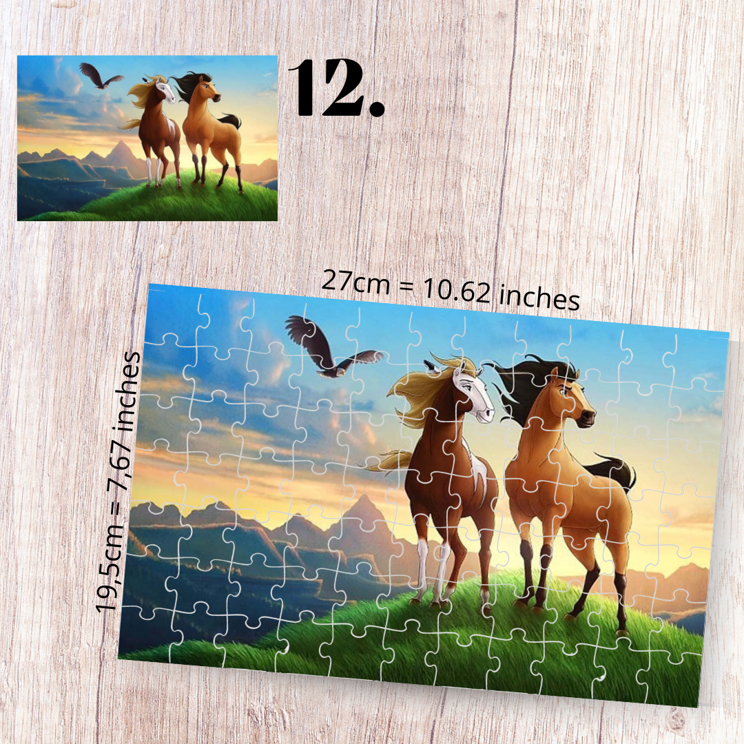 Puzzle 88 Pieces - Spirit: Stallion of the Cimarron Inspired