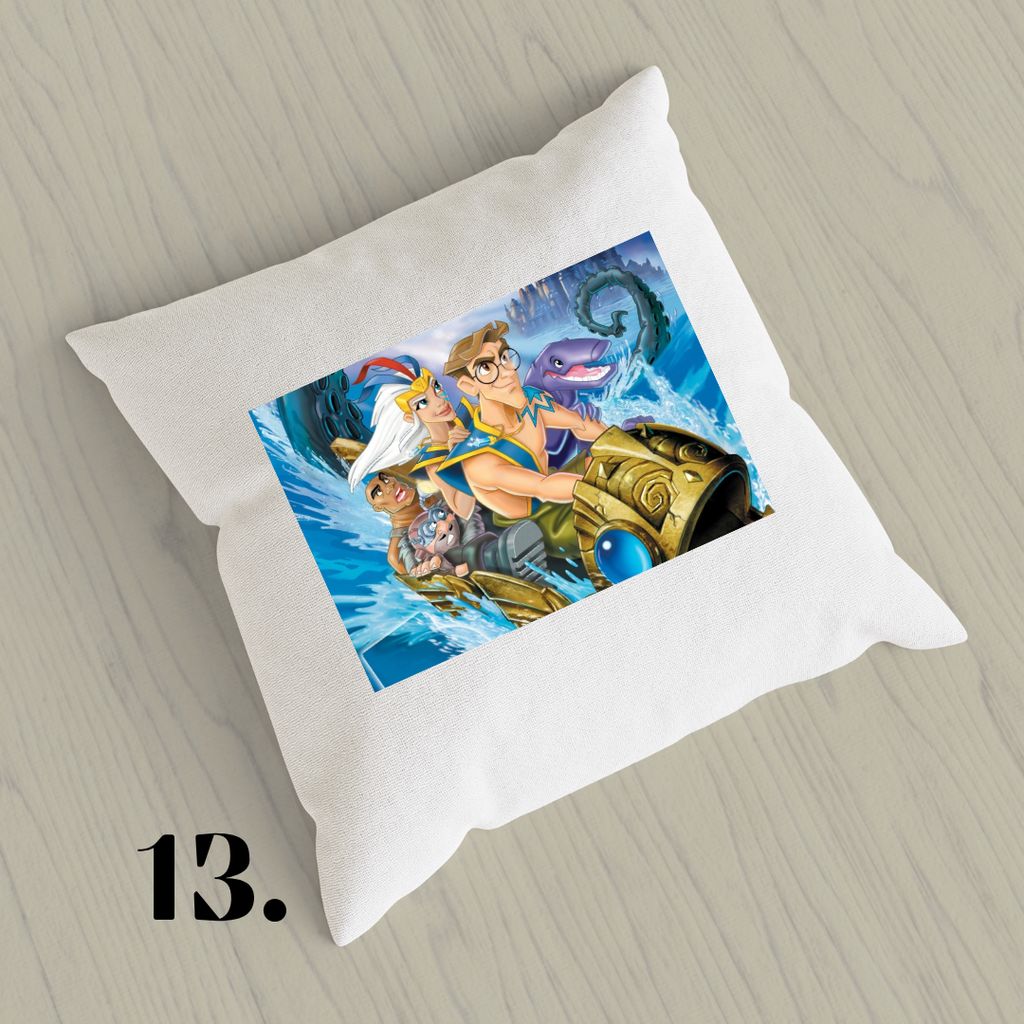 Atlantis: The Lost Empire, Kida, Milo Thatch, Disney 2001 | Inspired Pillow Cover | 15x15in Sublimation Microfiber Cushion Case